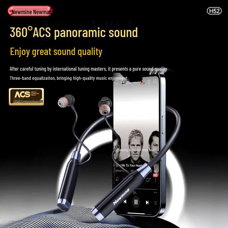 Newmine H52 Wireless Neckband Sport Earbuds