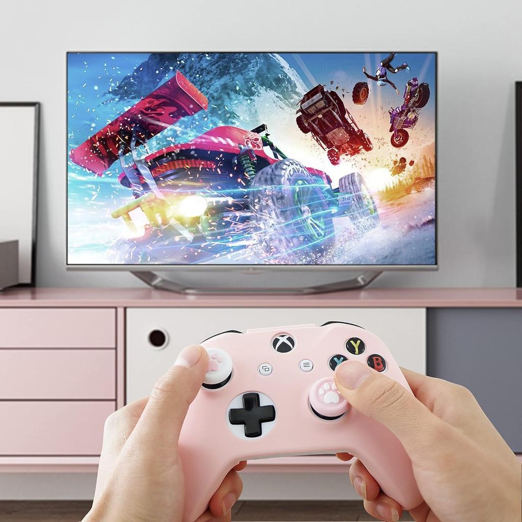 BRHE Xbox Ones Controller Skin Cover,Anti-Slip Silicone Cover Skin Case for Xbox Ones/X Controller with Thumb Grips Caps X 2