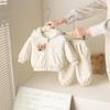 Winter Baby Fleece-Lined Hooded Two-Piece Set