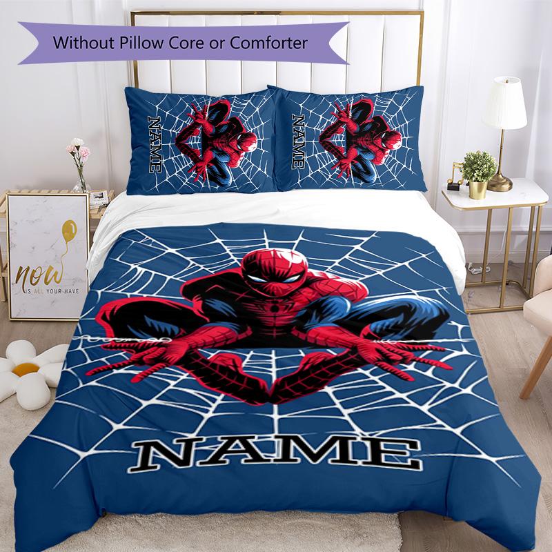 3pcs Spider Man3 Cover Set - Personalized Name, HD Printed Bedding with 1 Cover and 2 Pillowcases - Perfect for Home Decor, Easy Care