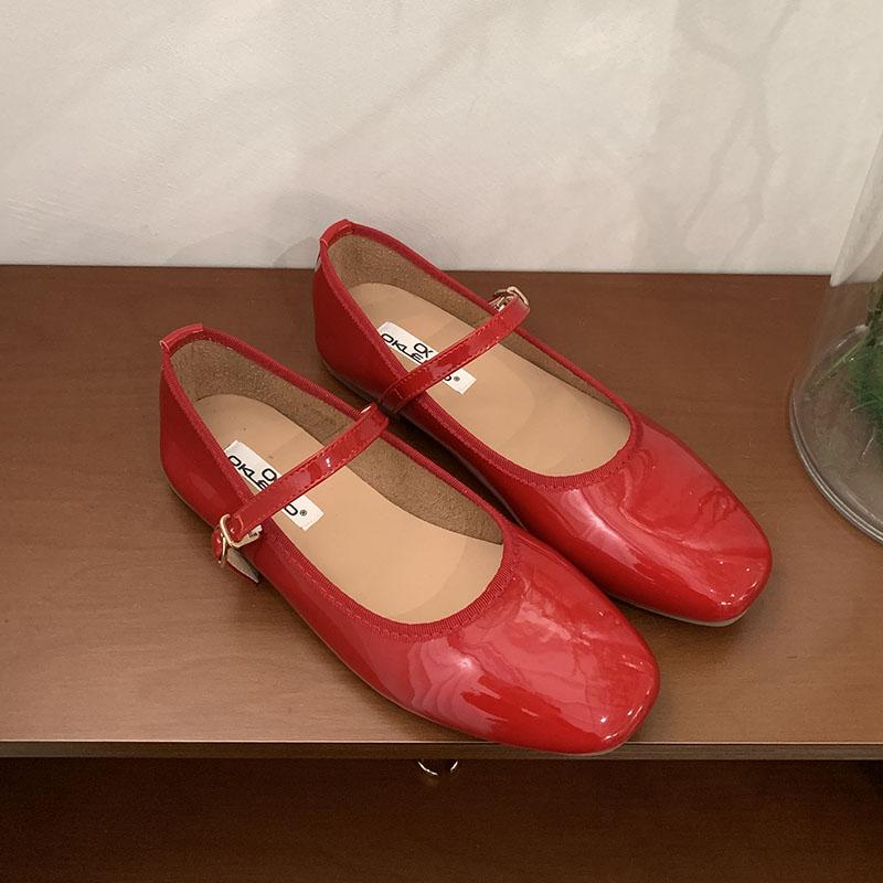 Fashion Silver Footwear Summer Spring Women Ballet Flats Dance Shoes Female Shallow Fashion Buckle Strap Ladies Flats Mary Janes Shoes