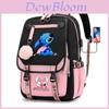 Mochila Cartoon do Stitch Para Meninos Meninas Com Porta de Carregamento USB