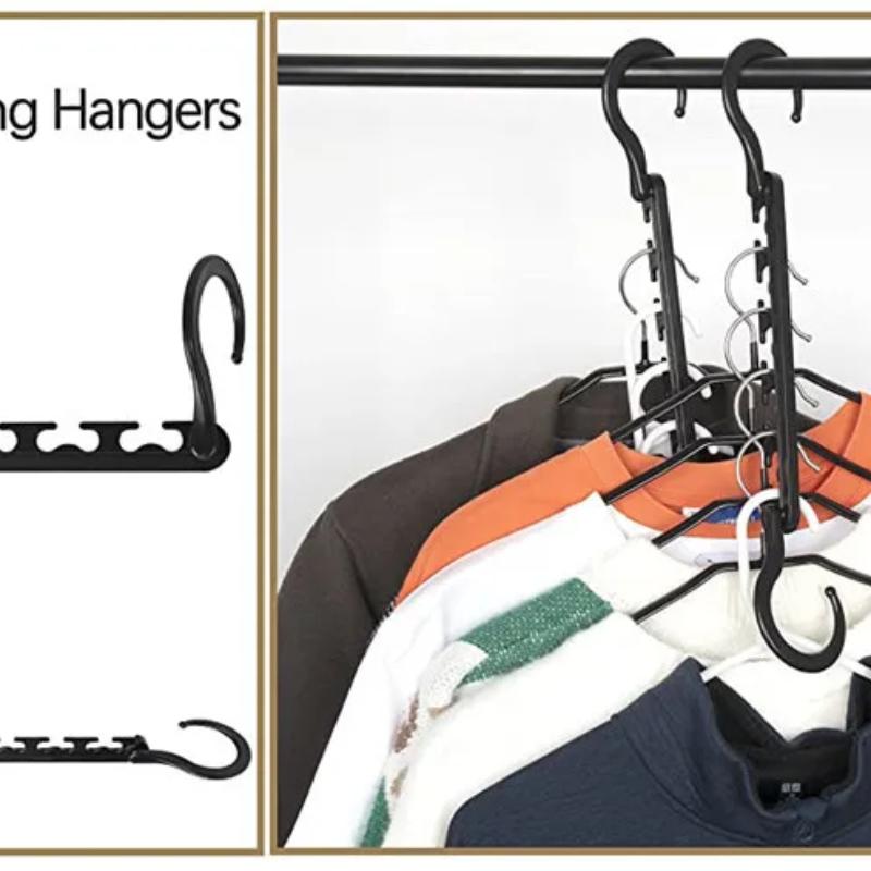 1pcs Foldable Magic Hanger Multi-function Five-hole Connection Hook ABS Plastic Rotary Storage Hanger Coat Hanger 2025 Hangers