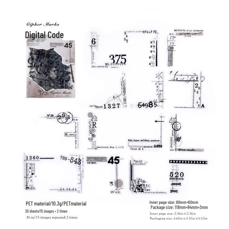 Сахарная Поэма Ретро Английский Журнал Рамки и Уголки Наклейки DIY Набор