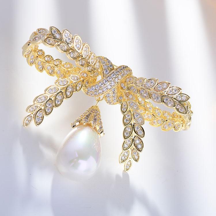 

Брошь-бант Темперамент Женская булавка Костюм Ретро Аксессуары Брошь Колос пшеницы золотой