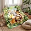 Jungle Cartoon Animals Theme blanket Lightweight Warm Flannel Blanket Decorative Throw Blanket for Home Decoration