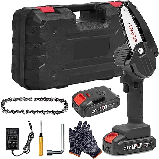 

Wood Ranger Mini Chainsaw, Woodranger Mini Power Chainsaw Cordless, Portable Electric Chain Saw Battery Powered for Tree Branche