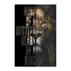 Lion letter motivational quotes art posters wild lion canvas painting modern wall art paintings for office home decor