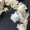 White Photography Headband Flower Wedding Hair Accessories Temperament Bride Headdress  Women