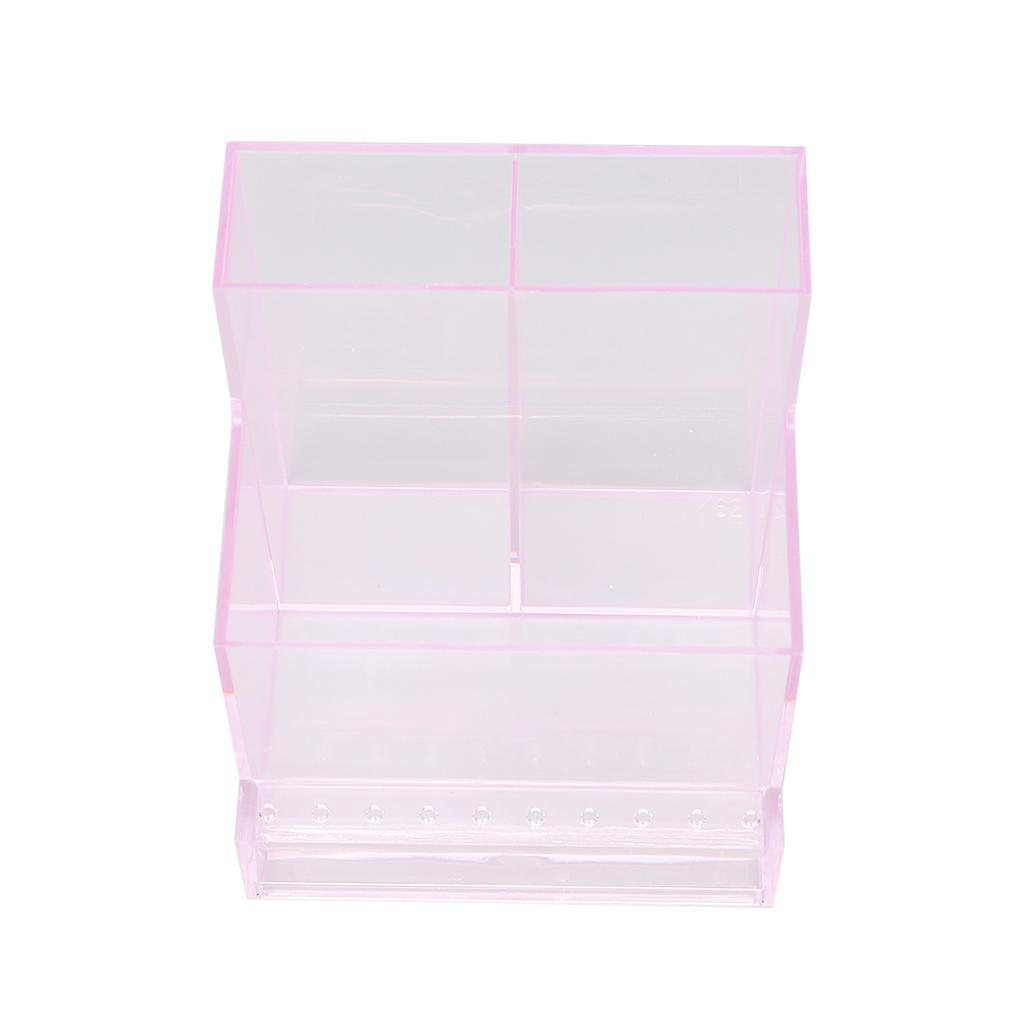 Nail Drill Machine Storage Box Acrylic Manicure Tool Storage Box Nail Art Storage Rack Pink