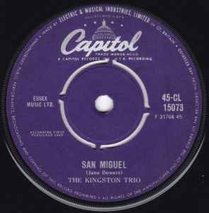 

7inch Record KINGSTON TRIO - San Miguel 45CL15073 Capitol Records 1959 UK Rock Used
