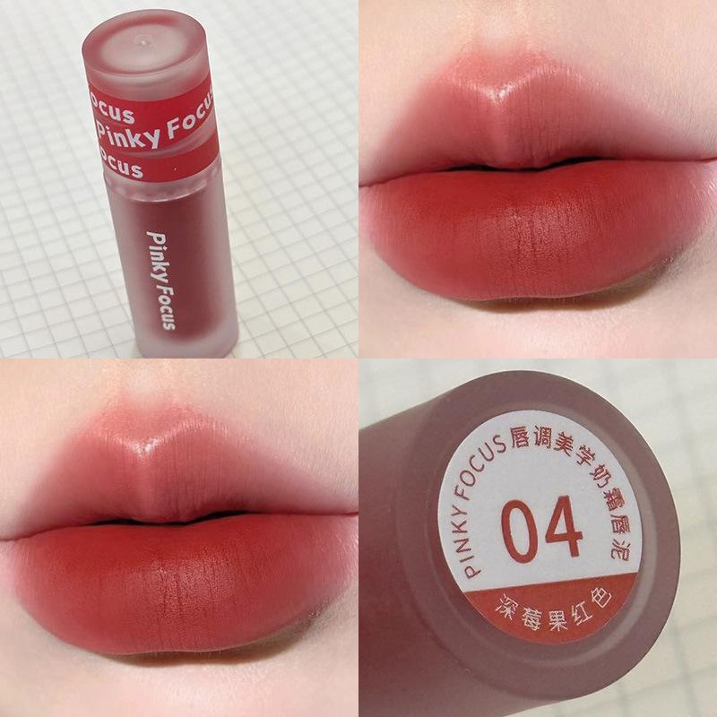 PinkyFocus Velvet Matte Lip Mud: 26 Shades of Long-lasting, Pigmented Lipstick for Women