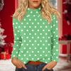 Women's Daily Casual Long Sleeve Mid Collar Top