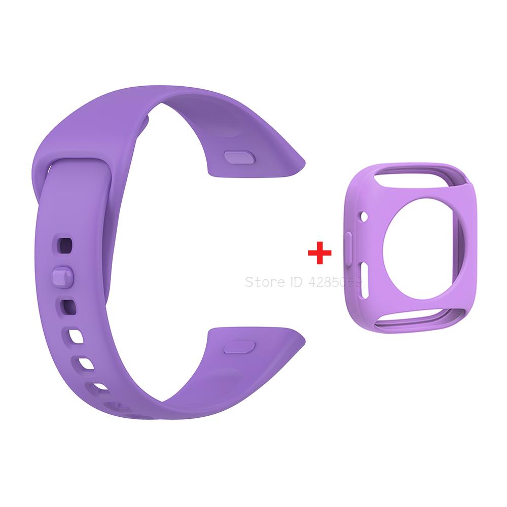 Silicone Strap+Protective Cover for Redmi Watch 3 Replacement Wrist Strap Bumper for Xiaomi Mi Watch Lite3 Wristband Bracelet