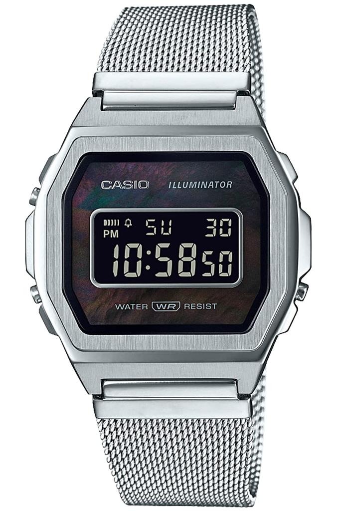 Casio Standard Premium Series Silver Wristwatch, A1000M-1BJF, Unisex,