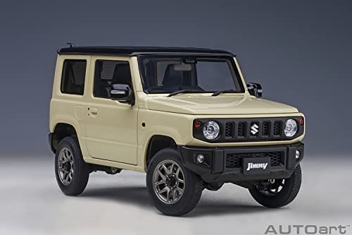 AUTOart 1/18 Scale Suzuki Jimny (JB64) Ivory Metallic with Black Roof, Finished Model, 78500