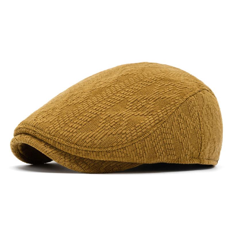 Men and women autumn and winter warm beret painter hat wool knitted cap casual forward hat British newsboy hat