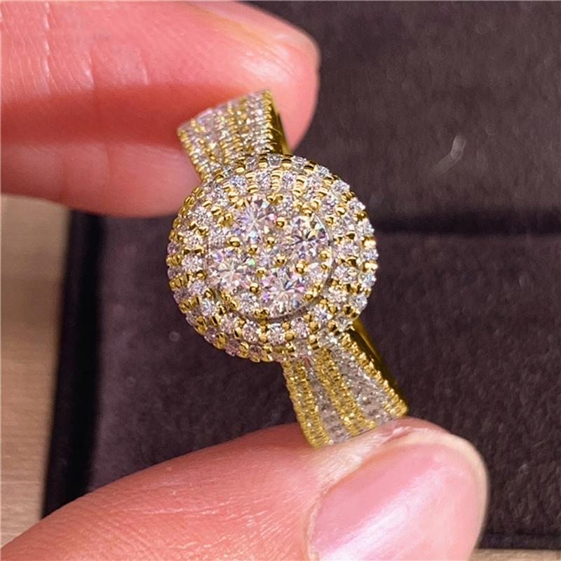 Huitan Aesthetic Women Ring Full Sparkling Cubic Zirconia Bow Design Fashion Wedding Engagement Accessories Charming Jewelry