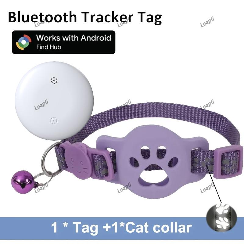 2026 Mini GPS Tracker Waterproof Tracking Tag with Collar Anti-Lost Dog Cat Global Locator for Android Google Find Hub App