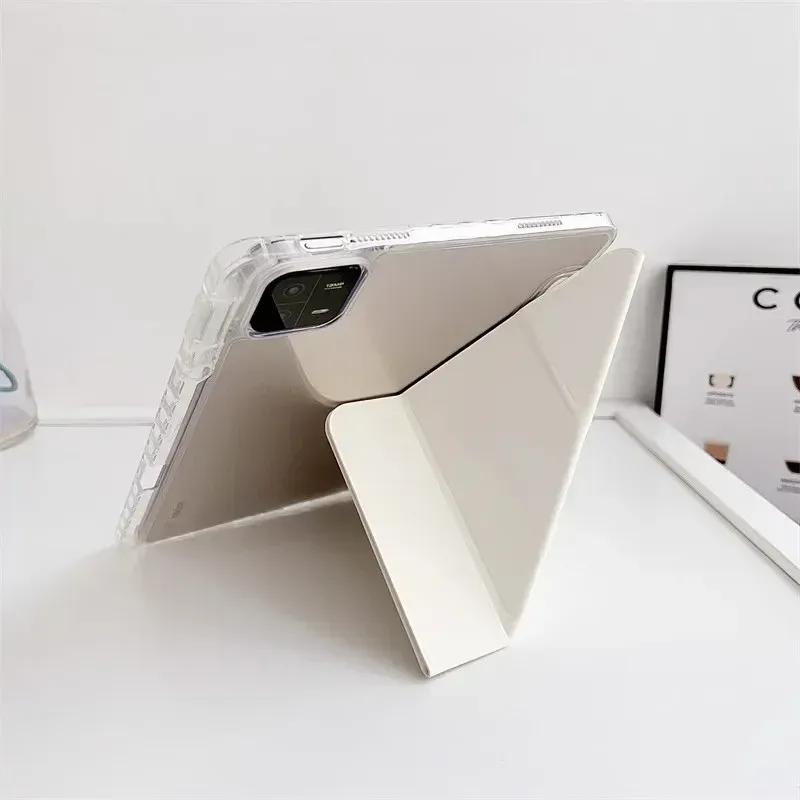 Case For Xiaomi RedMi Pad SE 11 8.7 Pro 12.1 K Pad 2 Mini 8.8 Acrylic Back Tablet Cover for Mi Pad 8 7 6 5 Pro 11" 11.2" Awake/Sleep Y+3 Fold Funda