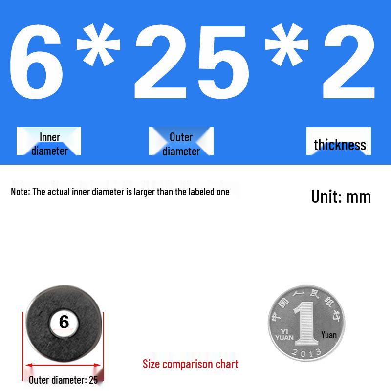 Galvanized Metal Flat Washer - Thin, Thickened, Enlarged Edge, Round, Sizes M3 to M10