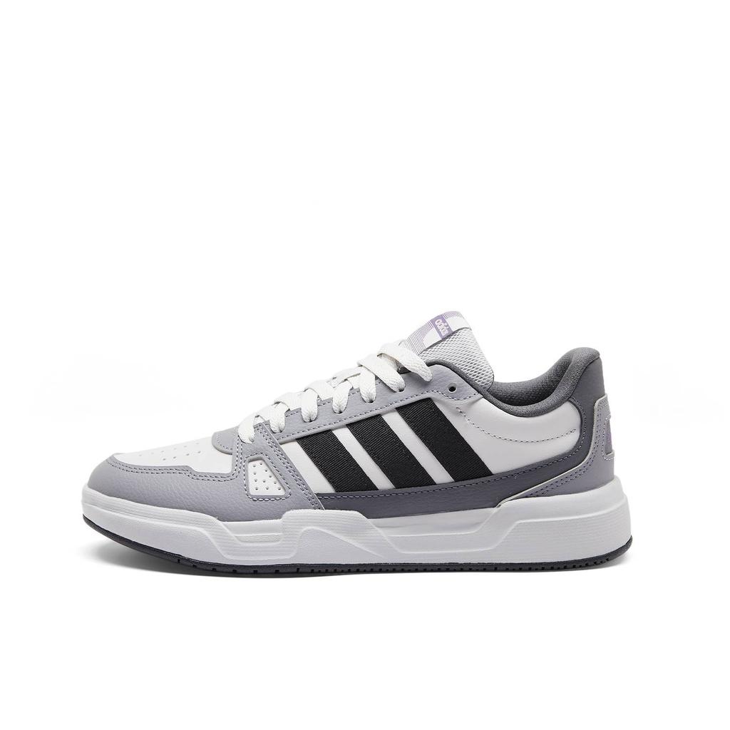 Adidas Lite Baller Synthetic Leather Comfortable Fashion Durable Low-Top Skate Shoes Unisex Sneakers Gray White Black HQ9336