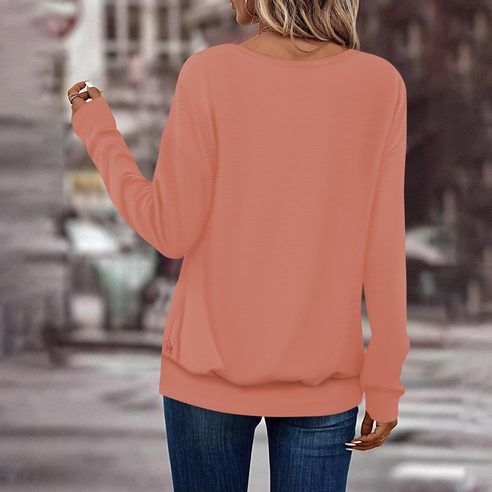 Женские базовые футболки с длинными рукавами и изогнутым подолом — фото 3