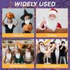 20PCS Funny Big Santa Beard Costume Fake White Beard Christmas Santa Claus Cosplay Accessories for Kids Adults Xmas Party Supply
