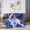 Genshin Impact Warm Soft Blanket  Girls Boys Plush Throw Blanket Street Trend Bedroom Flannel Bedspread Sofa Bed Cover