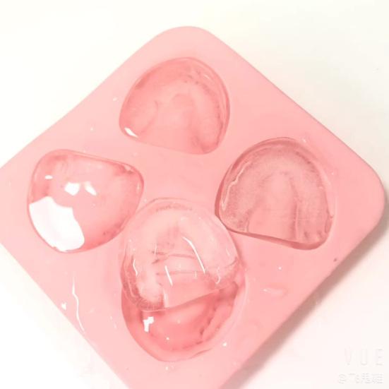 Silicone Ice Mold DIY Funny Gift Pink 4 Hole Tooth-shaped Ice Making Tray Kitchen Supplies
