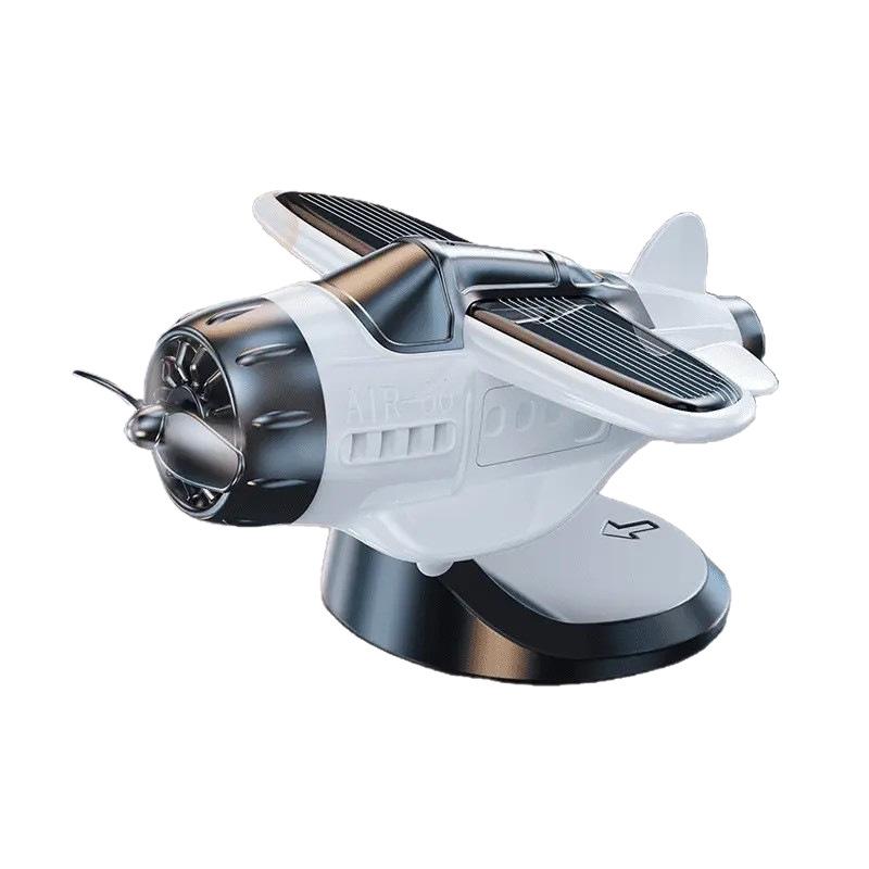 Solárna rotujúca ozdoba lietadla do auta