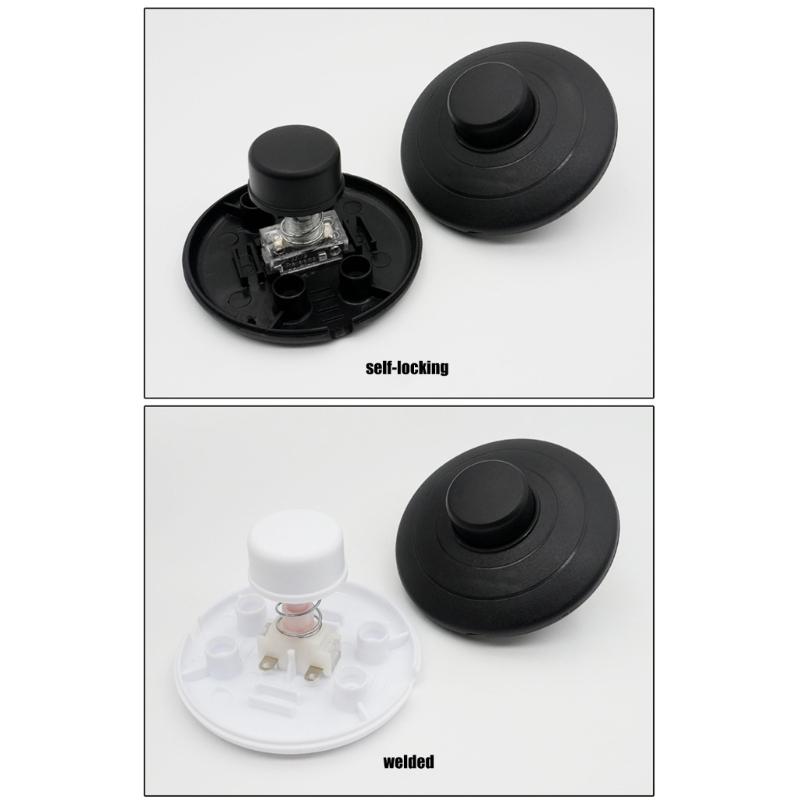 2Pcs Step on Button Control Floor Footswitch Round Reset Button Pedal Switches Foot Pedal Push Switches Easy to Use