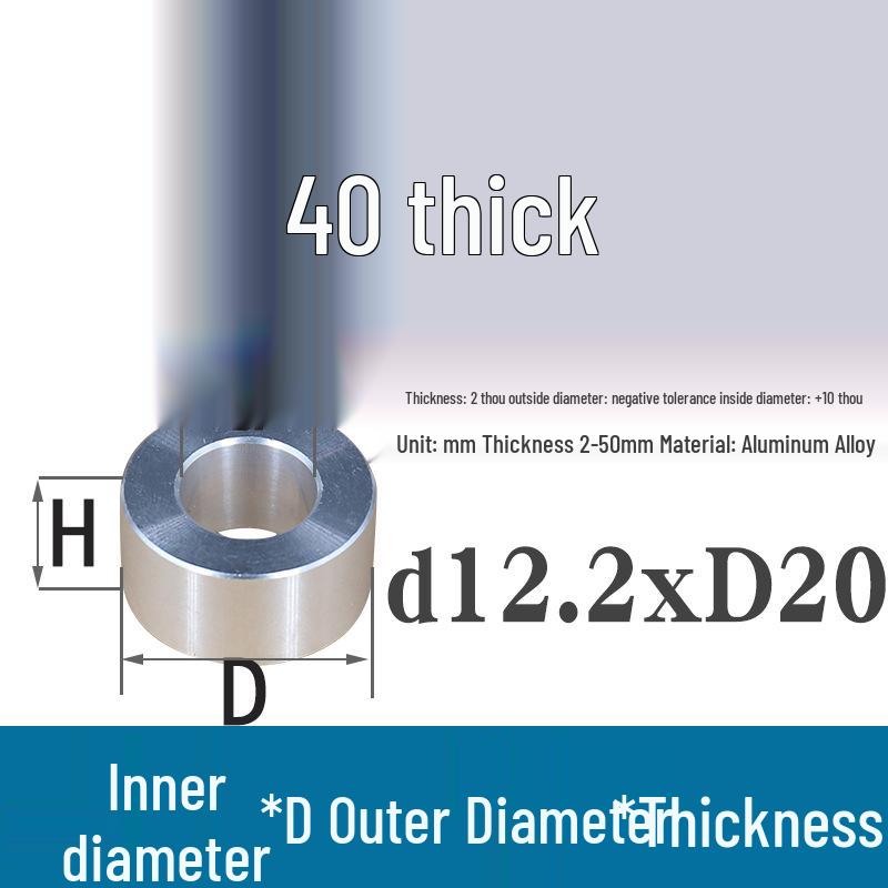 Außen-Ø 20mm Aluminiumlegierung Flache Unterlegscheibe Abstandshalter mit M6/M8/M10/M12 Innenloch - Metallwellenbuchse Isoliersäule.