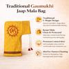 Bolsa Gomukhi Japa Mala com Sakshi Mala | Bolsa para Cantar com Japmala | Bolsa de Algodão para Cantar para Meditação, Mantra Jaap e ISKCON | Gaumukhi Japamala