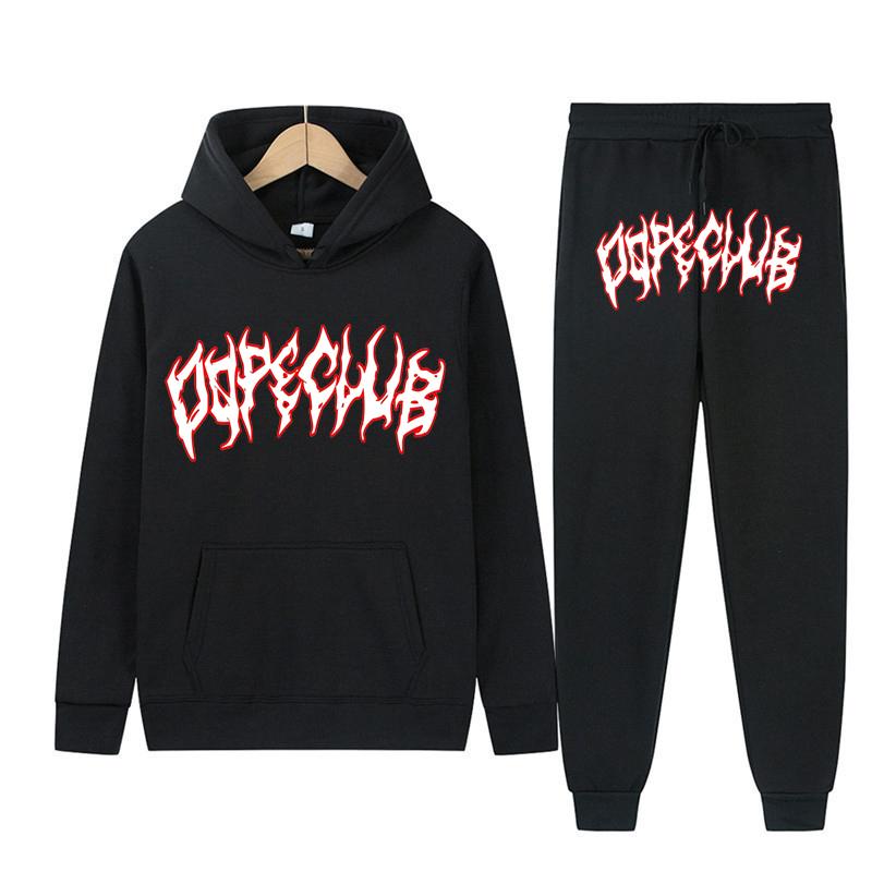 

Толстовки с буквенным принтом + брюки, комплекты из 2 предметов, мужские модные толстовки с длинными рукавами, повседневные пуловеры с капюшоном для бега, спортивные штаны