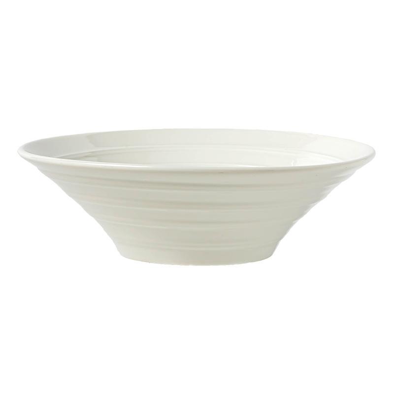 Simple Ceramic Tableware Bowl Pure White Hat Bowl Ramen Bowl High Value Fruit Salad Soup Bowl Household Noodle Bowl