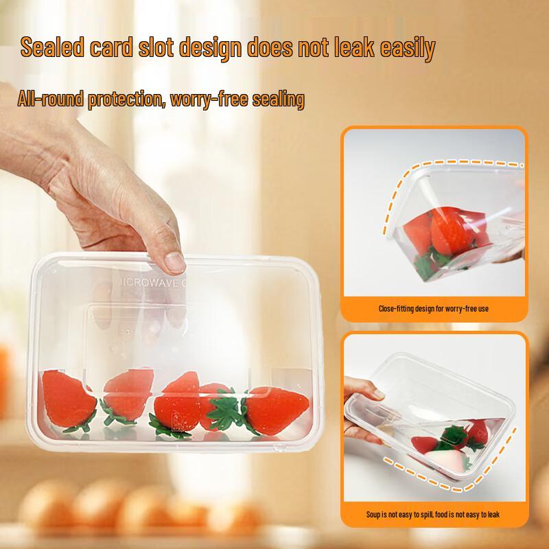 

Miaojie Disposable Square Food Containers with Lids