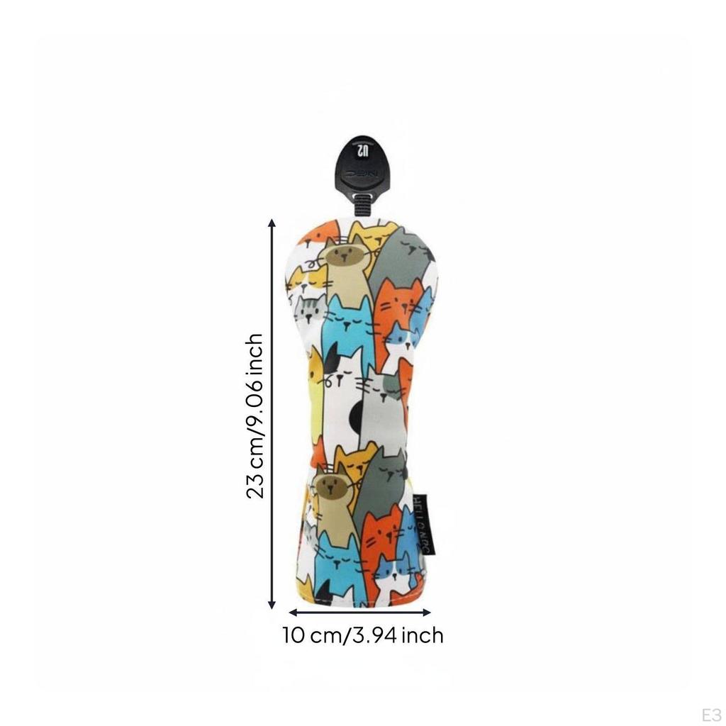 Cover Guarding Feline Pattern Golf Headcover Scratch Protection Driver for Golfers