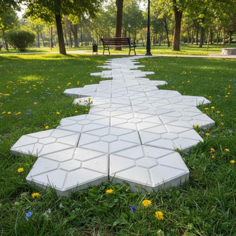 Pathway Molds Maple Leaves Concrete Manually Plastic Stepping Stone Paving Molds For Pavement Courtyards Square Decoration