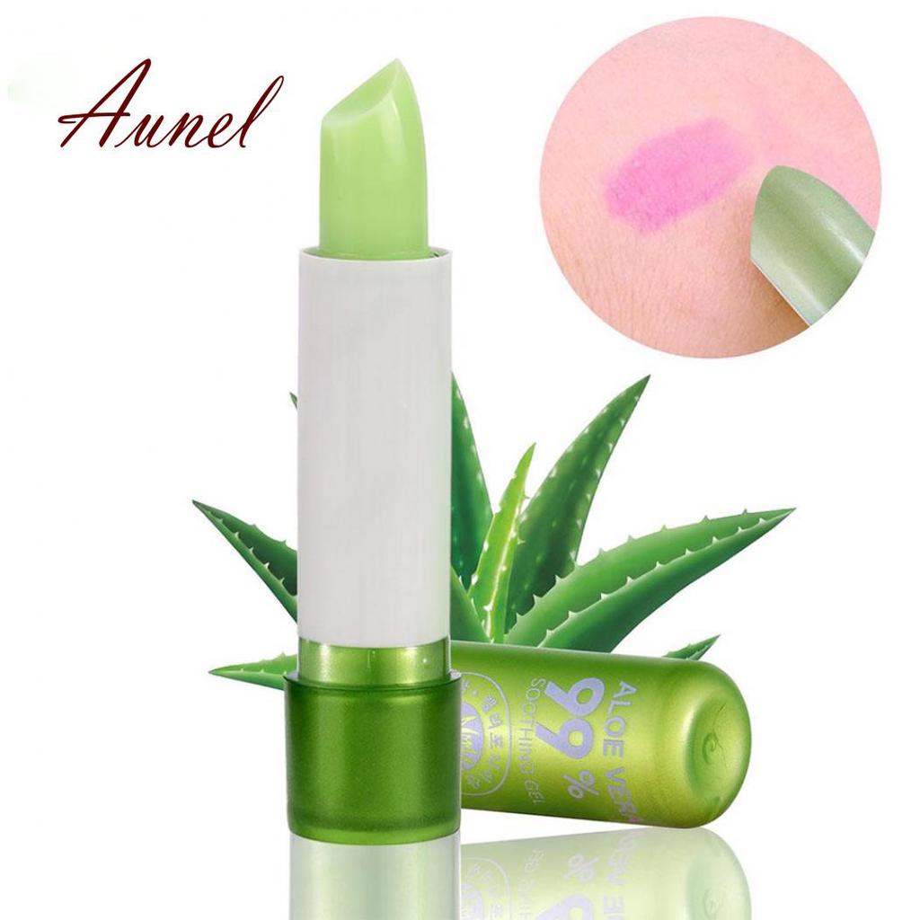 Fashionable Aloe Vera Lipstick Color Changing Long Lasting Moisturizing Makeup Cosmetic