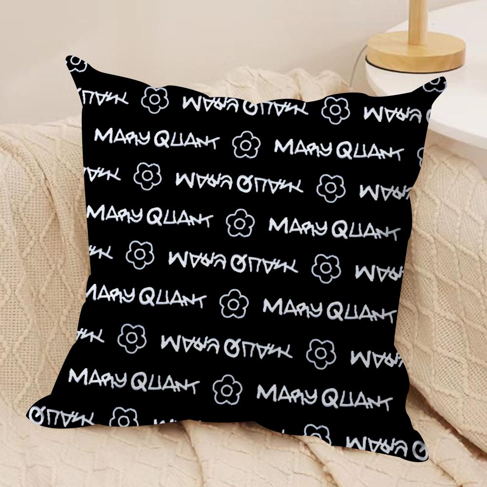 Coole MMary QQuant Kissenbezüge Kurzer Plüsch Beidseitiger Druck Quadratische Kissenbezüge für Sofa Heimkissen Dekoration