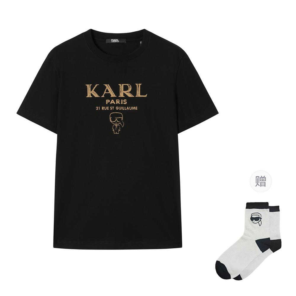 Karl Lagerfeld T Shirt Unisex Black Gold M22X1725997