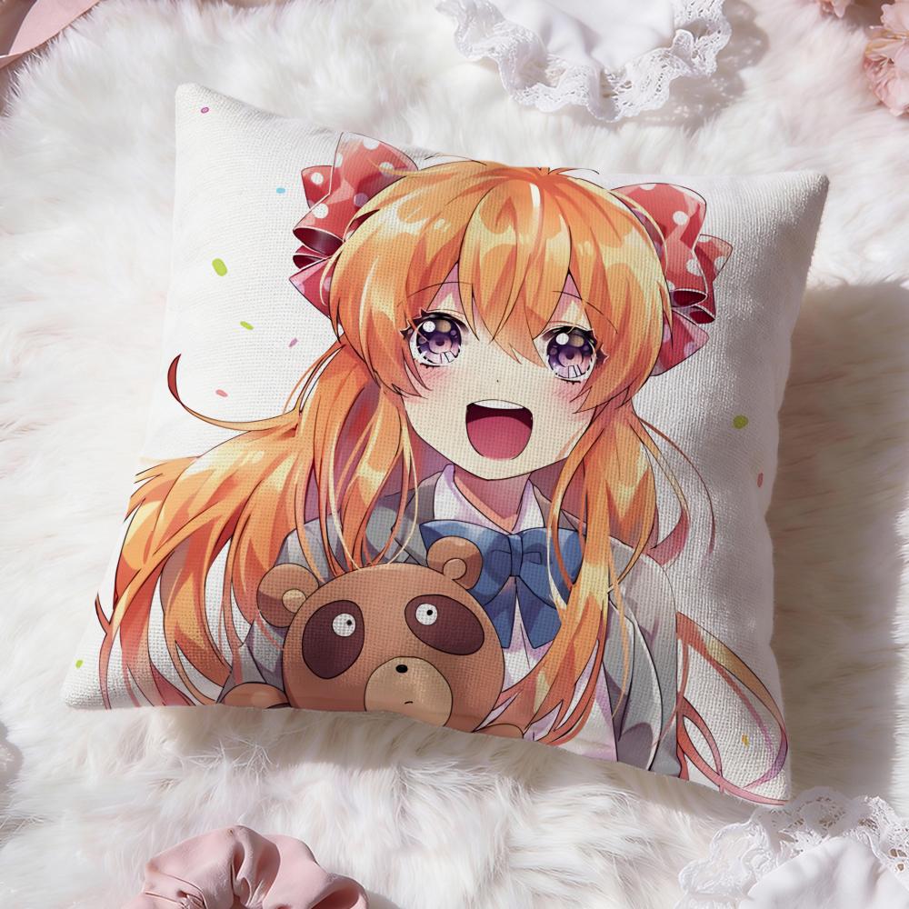 

Monthly Girls Nozaki-kun Cushion Cover Premium Comfort Reversible Pillow Cove -Two in One Design for Any Room & Car Interior 12x12Inch