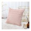Otostar Cushion Cover 45x45cm 1 Piece Plain Stylish Cute Corduroy Modern Zippered Interior Decorative Pillow Cover (45x45, Pink)