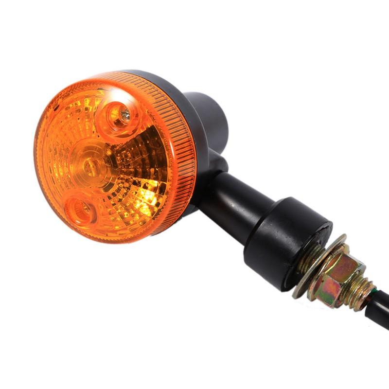 4pc Motorcycle Amber Round Turn Signal Indicator Light Lamp Cafe Racer Universal