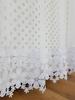 Balcony Curtain Sable White with Double Guipure Lace 140x250 Cm