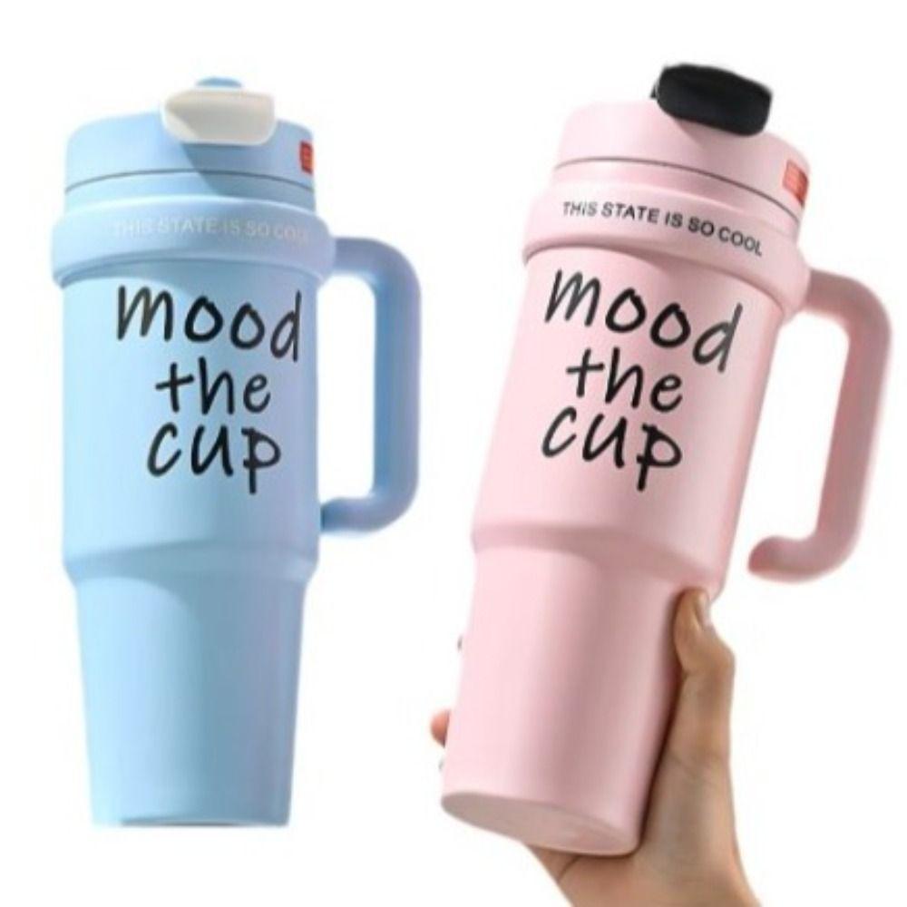

Double Drink Coffee Cup Large Capacity Ice Bar Mug Thermal Water Cup for Outdoor Travel
