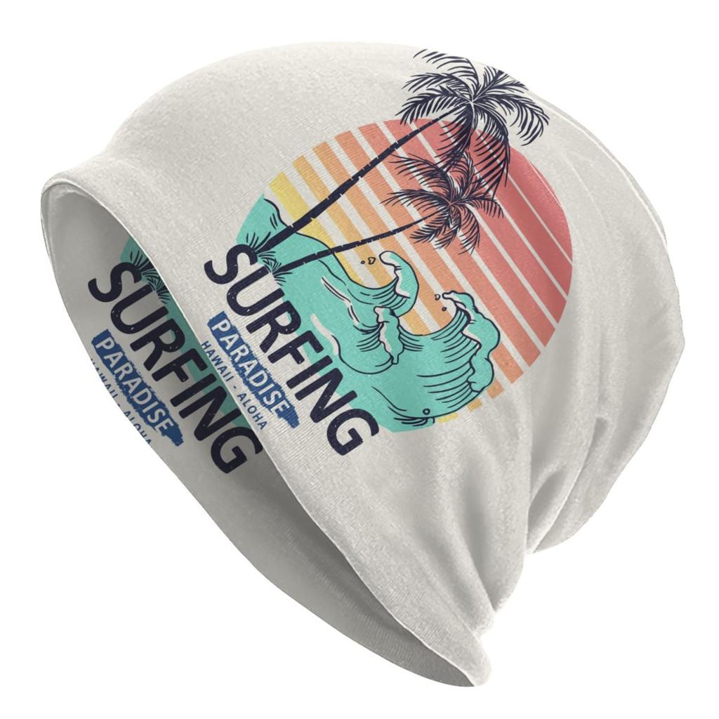 Custom Summer Surf Rider Skull Surfing Skullies Beanies Caps Streetwear Winter Women Unisex Knitting Hats Adult Unisex Bonnet Hats