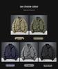 Men's Autumn/Winter Cotton-Padded Windproof Bomber Jacket with Stand Collar