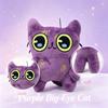 Carino Gatto Viola Occhi Grandi Peluche Morbido Giocattolo Riempito Per Bambini Regalo di Compleanno Natale Decorazione per la Casa Compagno da Collezione Peluche Soffice